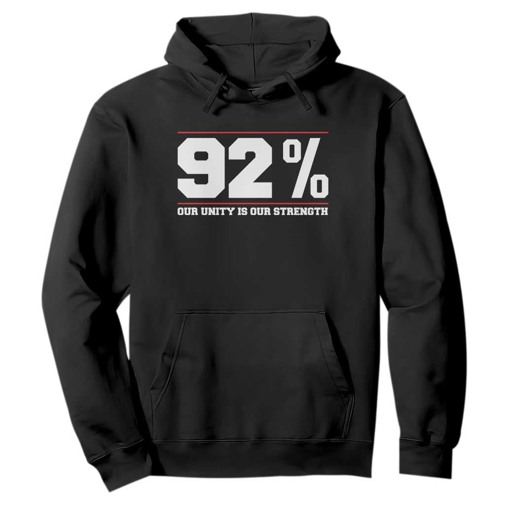 92 Percent Black Woman Power Hoodie 92% Our Unity Is Our Strength TS10 Black Print Your Wear