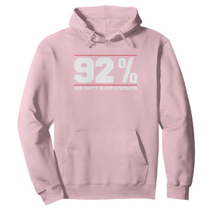 92 Percent Black Woman Power Hoodie 92% Our Unity Is Our Strength TS10 Light Pink Print Your Wear