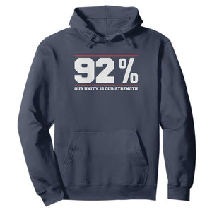 92 Percent Black Woman Power Hoodie 92% Our Unity Is Our Strength TS10 Navy Print Your Wear