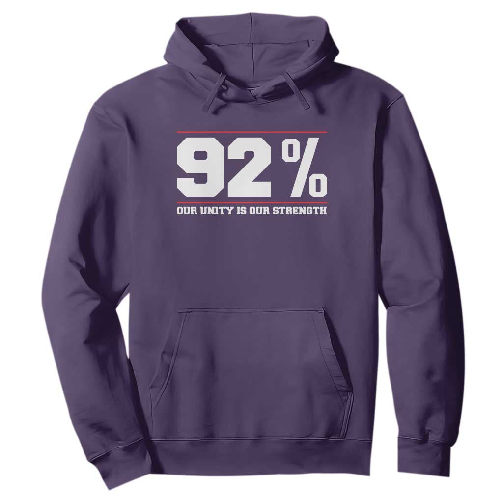 92 Percent Black Woman Power Hoodie 92% Our Unity Is Our Strength TS10 Purple Print Your Wear