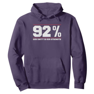 92 Percent Black Woman Power Hoodie 92% Our Unity Is Our Strength TS10 Purple Print Your Wear