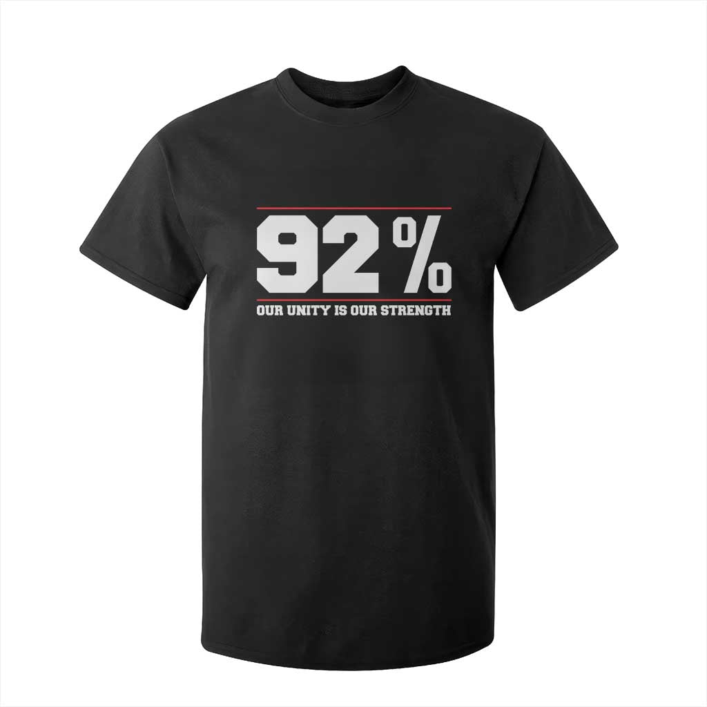 92 Percent Black Woman Power T Shirt For Kid 92% Our Unity Is Our Strength TS10 Black Print Your Wear