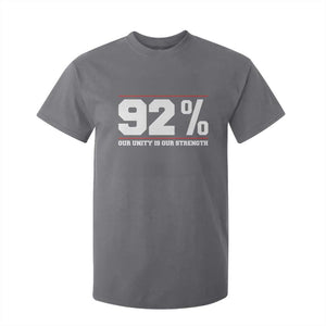 92 Percent Black Woman Power T Shirt For Kid 92% Our Unity Is Our Strength TS10 Charcoal Print Your Wear