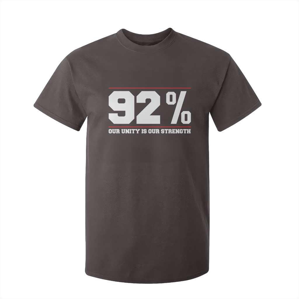 92 Percent Black Woman Power T Shirt For Kid 92% Our Unity Is Our Strength TS10 Dark Chocolate Print Your Wear