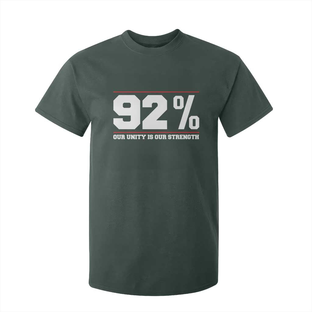 92 Percent Black Woman Power T Shirt For Kid 92% Our Unity Is Our Strength TS10 Dark Forest Green Print Your Wear