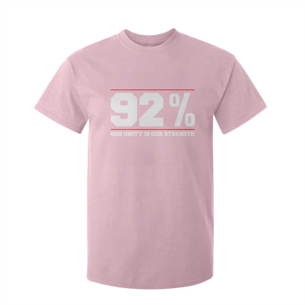 92 Percent Black Woman Power T Shirt For Kid 92% Our Unity Is Our Strength TS10 Light Pink Print Your Wear