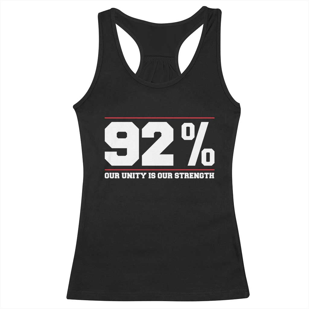 92 Percent Black Woman Power Racerback Tank Top 92% Our Unity Is Our Strength TS10 Black Print Your Wear