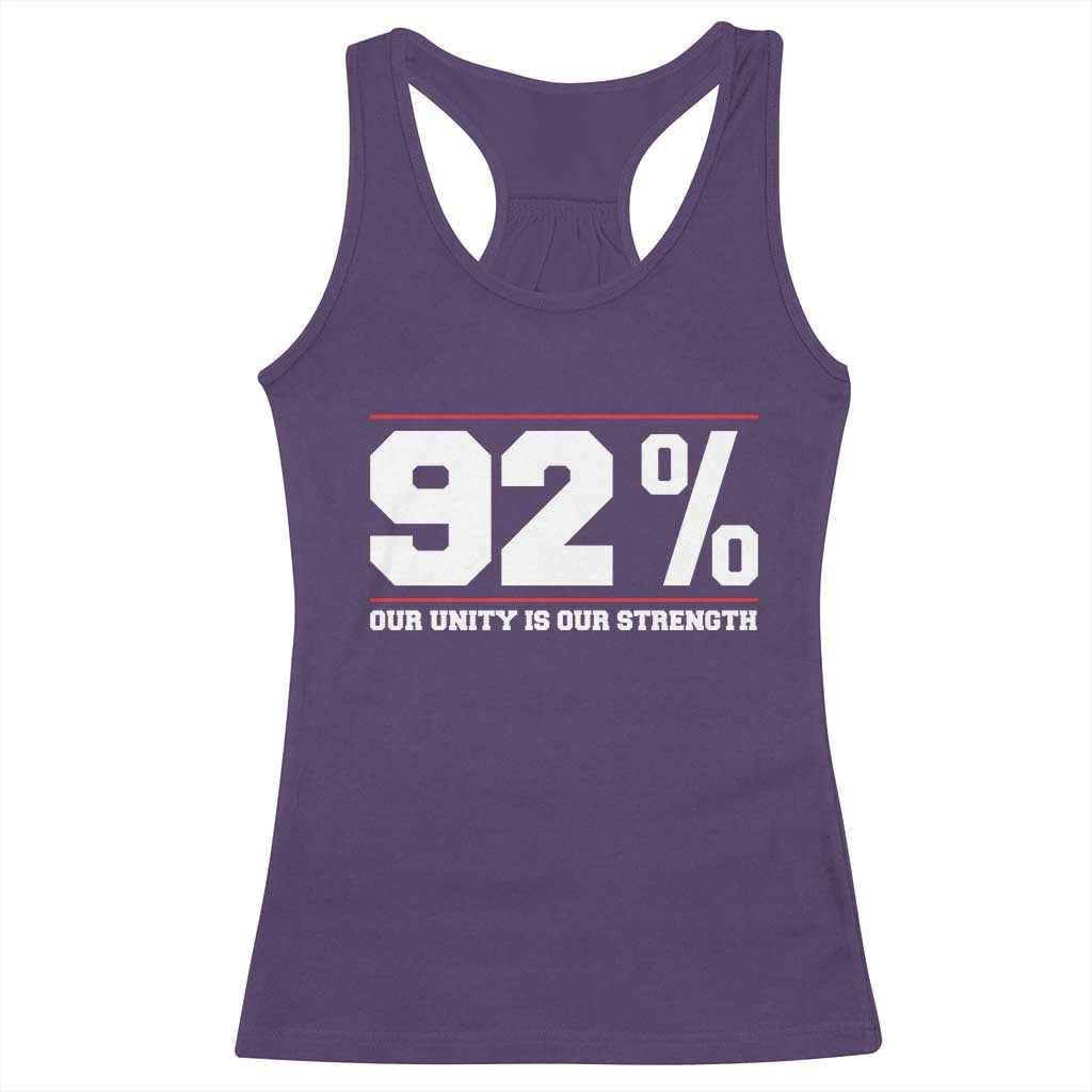 92 Percent Black Woman Power Racerback Tank Top 92% Our Unity Is Our Strength TS10 Purple Print Your Wear