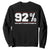 92 Percent Black Woman Power Sweatshirt 92% Our Unity Is Our Strength TS10 Black Print Your Wear