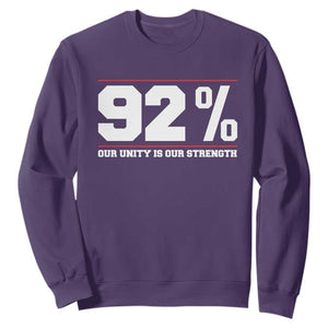 92 Percent Black Woman Power Sweatshirt 92% Our Unity Is Our Strength TS10 Purple Print Your Wear