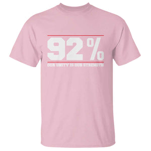 92 Percent Black Woman Power T Shirt 92% Our Unity Is Our Strength TS10 Light Pink Print Your Wear