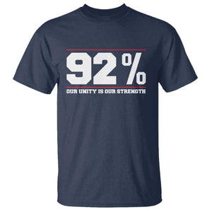92 Percent Black Woman Power T Shirt 92% Our Unity Is Our Strength TS10 Navy Print Your Wear