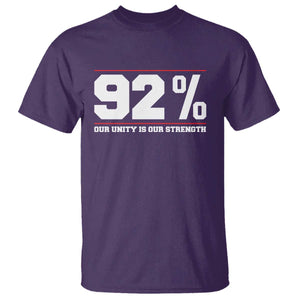 92 Percent Black Woman Power T Shirt 92% Our Unity Is Our Strength TS10 Purple Print Your Wear