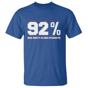 92 Percent Black Woman Power T Shirt 92% Our Unity Is Our Strength TS10 Royal Blue Print Your Wear