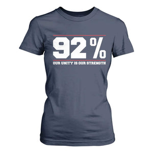 92 Percent Black Woman Power T Shirt For Women 92% Our Unity Is Our Strength TS10 Navy Print Your Wear