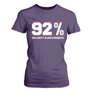 92 Percent Black Woman Power T Shirt For Women 92% Our Unity Is Our Strength TS10 Purple Print Your Wear