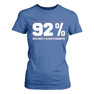 92 Percent Black Woman Power T Shirt For Women 92% Our Unity Is Our Strength TS10 Royal Blue Print Your Wear