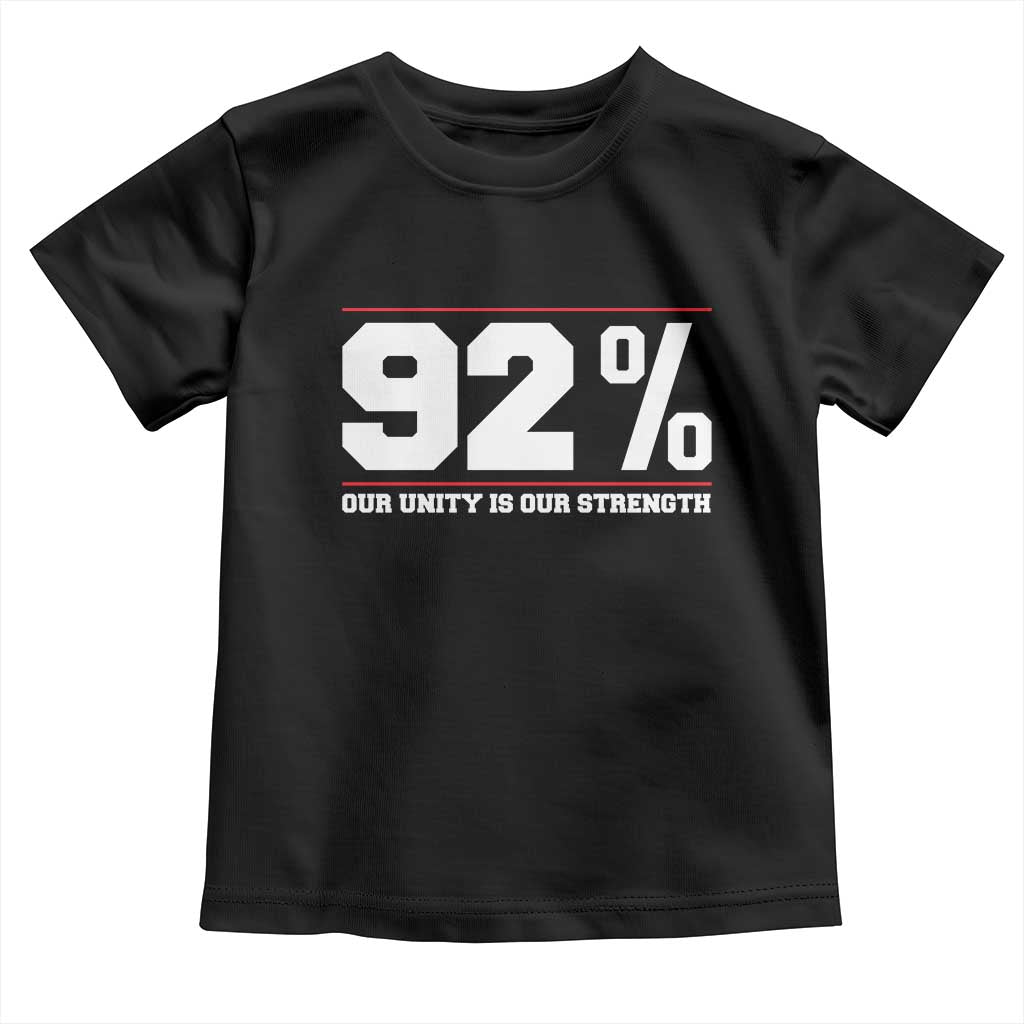 92 Percent Black Woman Power Toddler T Shirt 92% Our Unity Is Our Strength TS10 Black Print Your Wear