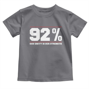 92 Percent Black Woman Power Toddler T Shirt 92% Our Unity Is Our Strength TS10 Charcoal Print Your Wear
