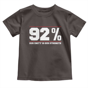 92 Percent Black Woman Power Toddler T Shirt 92% Our Unity Is Our Strength TS10 Dark Chocolate Print Your Wear