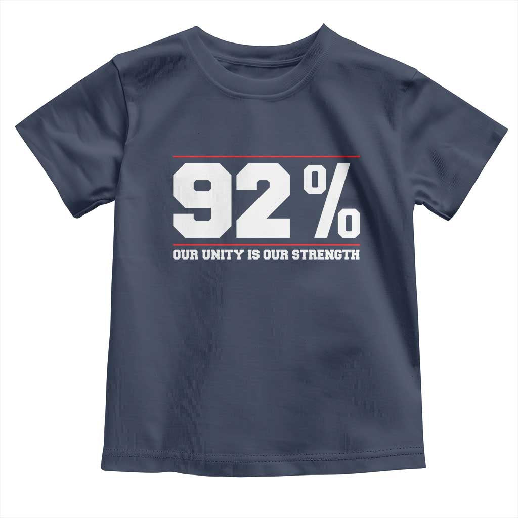 92 Percent Black Woman Power Toddler T Shirt 92% Our Unity Is Our Strength TS10 Navy Print Your Wear