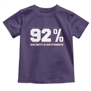 92 Percent Black Woman Power Toddler T Shirt 92% Our Unity Is Our Strength TS10 Purple Print Your Wear