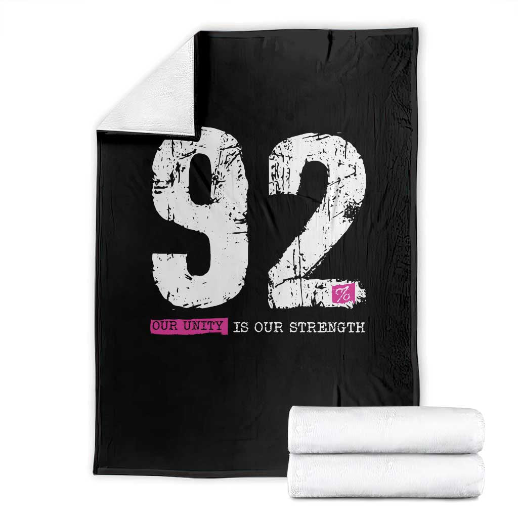 The 92% Black Women Power Throw Blanket Black History Month TS10 Black Print Your Wear
