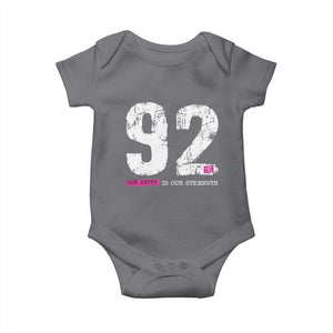The 92% Black Women Power Baby Onesie Black History Month TS10 Charcoal Print Your Wear