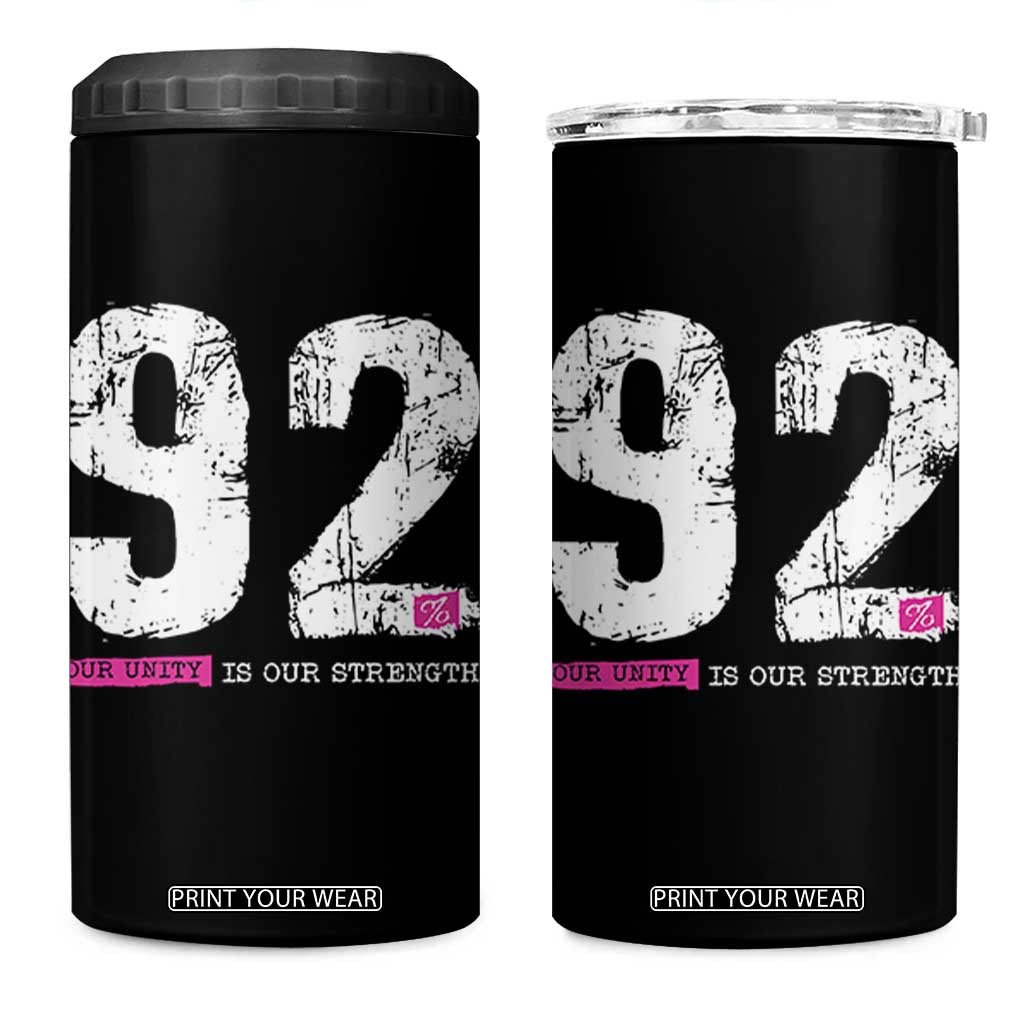 The 92% Black Women Power 4 in 1 Can Cooler Tumbler Black History Month TS10 One Size: 16 oz Black Print Your Wear