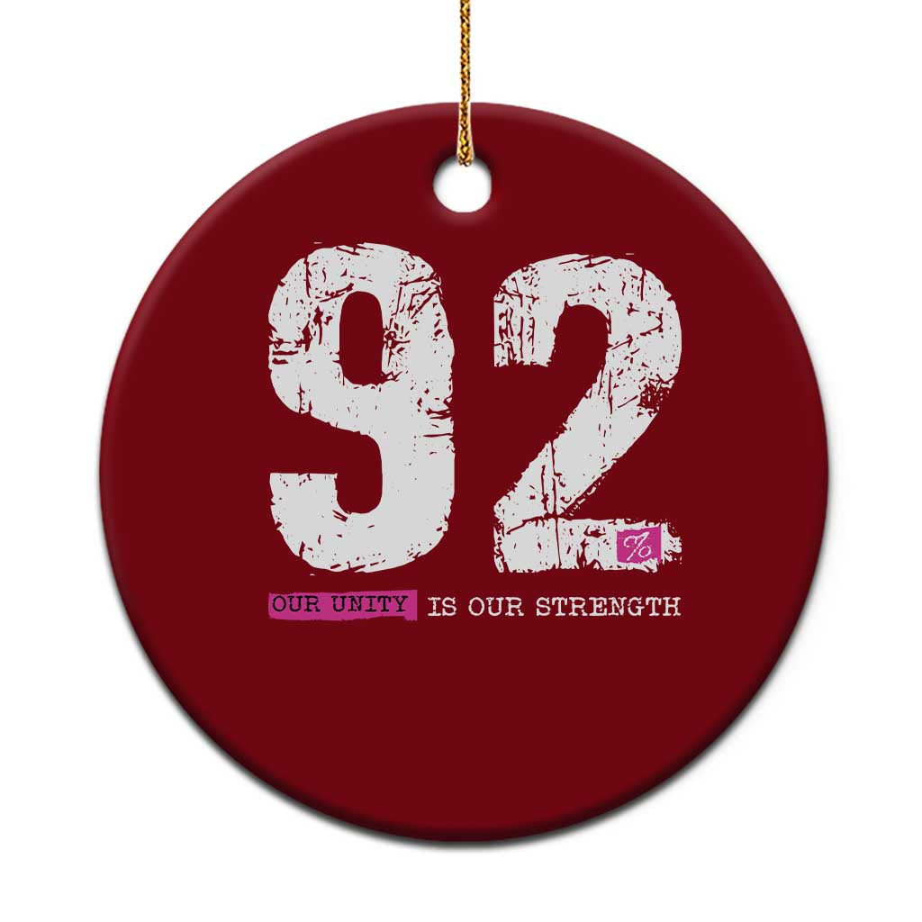 The 92% Black Women Power Ceramic Ornament Black History Month TS10 1pc Red Print Your Wear