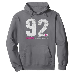 The 92% Black Women Power Hoodie Black History Month TS10 Charcoal Print Your Wear