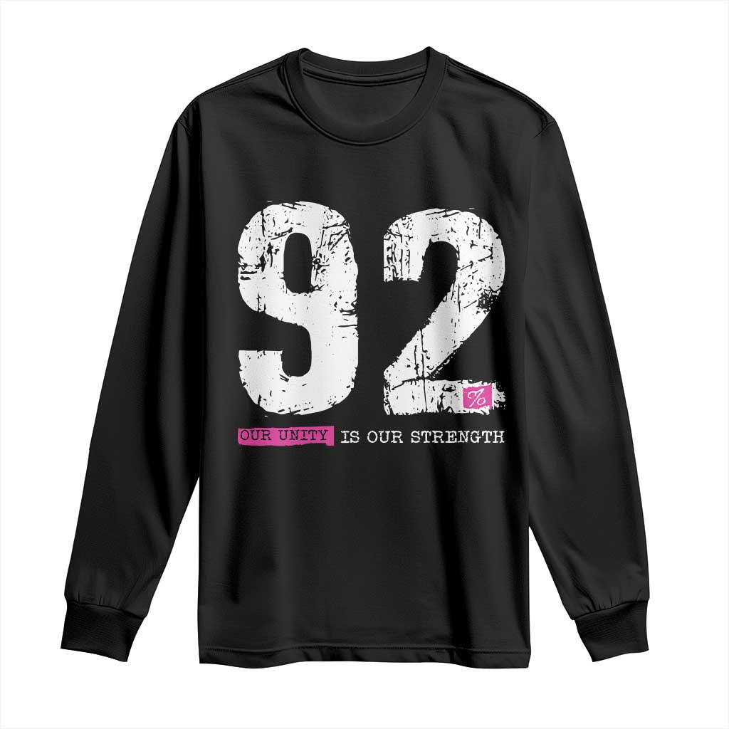 The 92% Black Women Power Long Sleeve Shirt Black History Month TS10 Black Print Your Wear