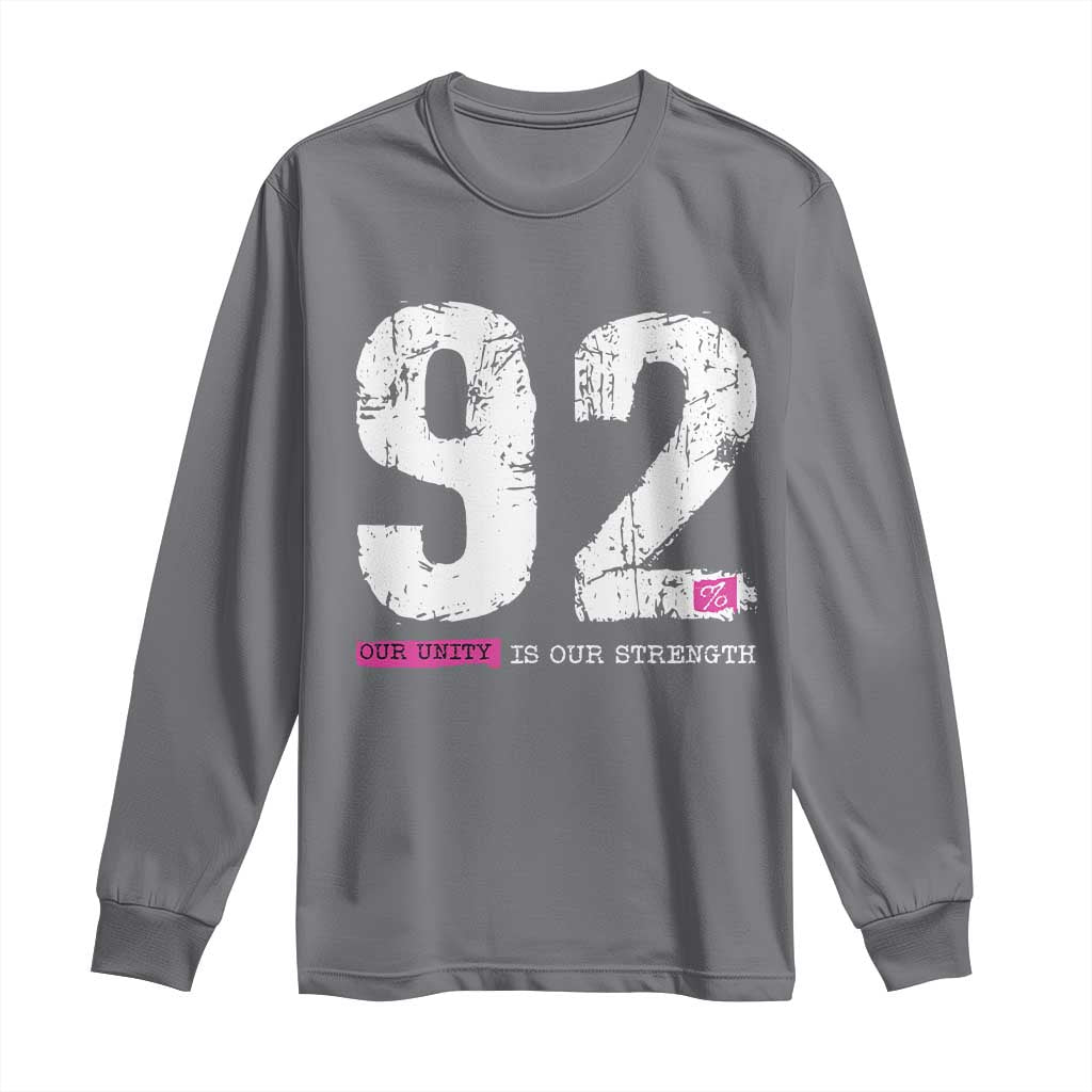 The 92% Black Women Power Long Sleeve Shirt Black History Month TS10 Charcoal Print Your Wear