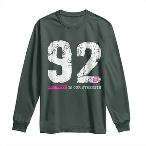The 92% Black Women Power Long Sleeve Shirt Black History Month TS10 Dark Forest Green Print Your Wear