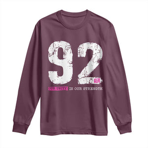 The 92% Black Women Power Long Sleeve Shirt Black History Month TS10 Maroon Print Your Wear