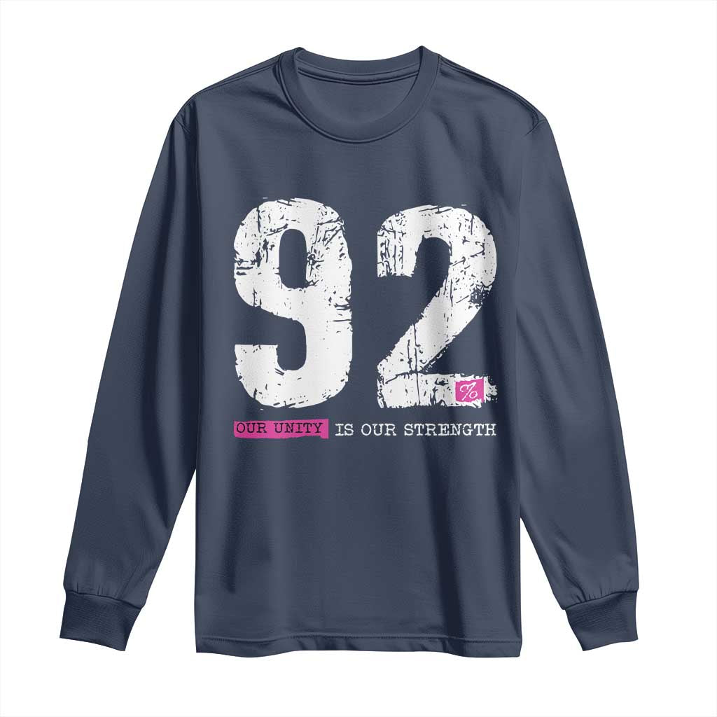 The 92% Black Women Power Long Sleeve Shirt Black History Month TS10 Navy Print Your Wear