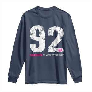 The 92% Black Women Power Long Sleeve Shirt Black History Month TS10 Navy Print Your Wear