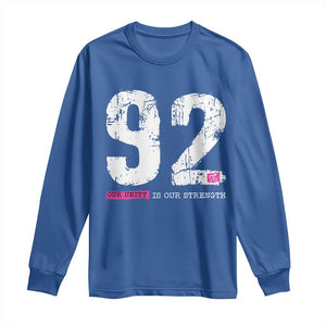 The 92% Black Women Power Long Sleeve Shirt Black History Month TS10 Royal Blue Print Your Wear