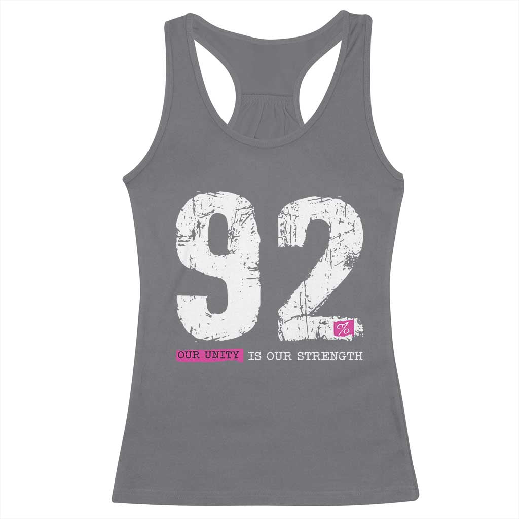 The 92% Black Women Power Racerback Tank Top Black History Month TS10 Charcoal Print Your Wear