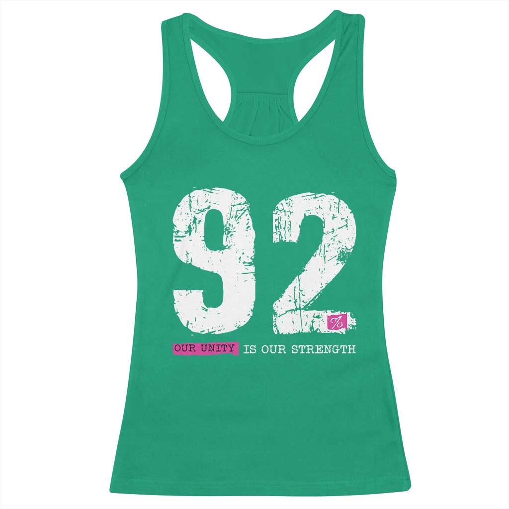 The 92% Black Women Power Racerback Tank Top Black History Month TS10 Irish Green Print Your Wear