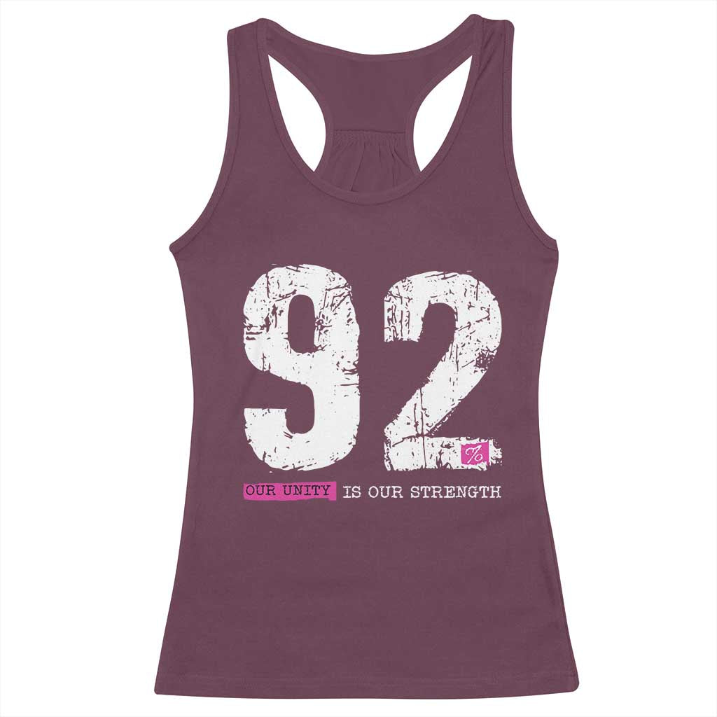 The 92% Black Women Power Racerback Tank Top Black History Month TS10 Maroon Print Your Wear
