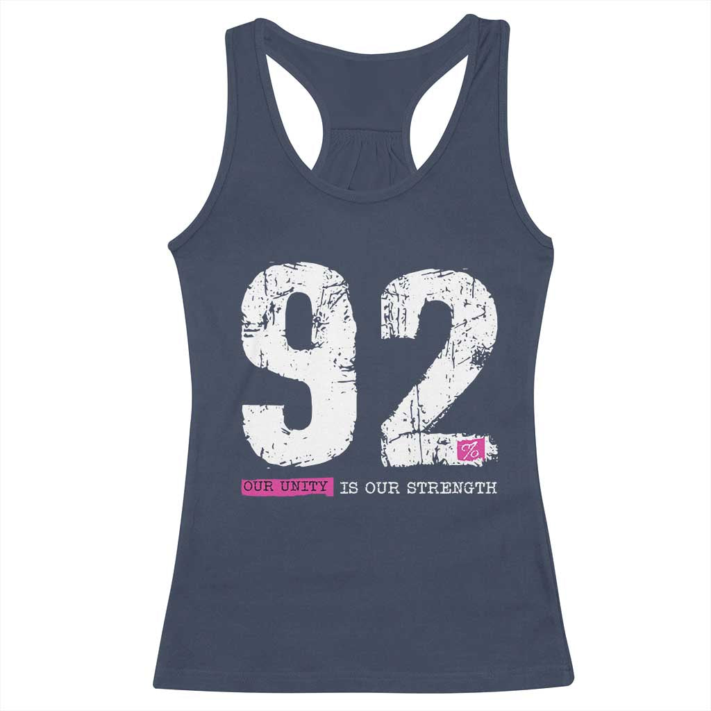 The 92% Black Women Power Racerback Tank Top Black History Month TS10 Navy Print Your Wear