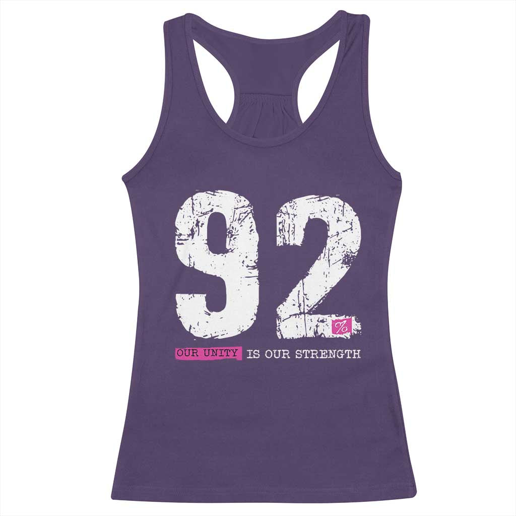 The 92% Black Women Power Racerback Tank Top Black History Month TS10 Purple Print Your Wear