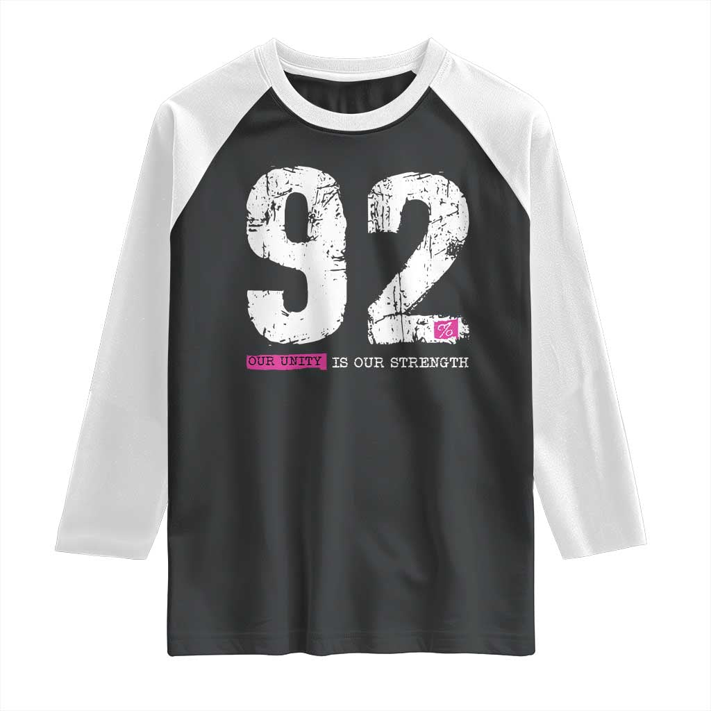 The 92% Black Women Power Raglan Shirt Black History Month TS10 Black White Print Your Wear