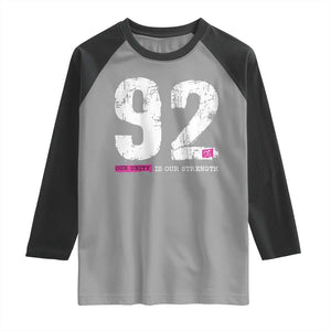 The 92% Black Women Power Raglan Shirt Black History Month TS10 Sport Gray Black Print Your Wear