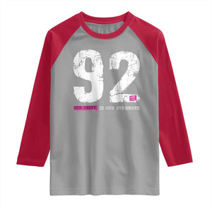 The 92% Black Women Power Raglan Shirt Black History Month TS10 Sport Gray Red Print Your Wear