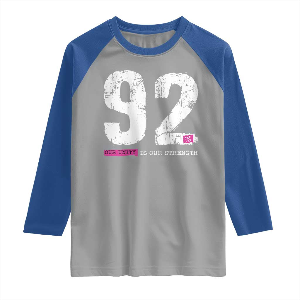 The 92% Black Women Power Raglan Shirt Black History Month TS10 Sport Gray Royal Print Your Wear