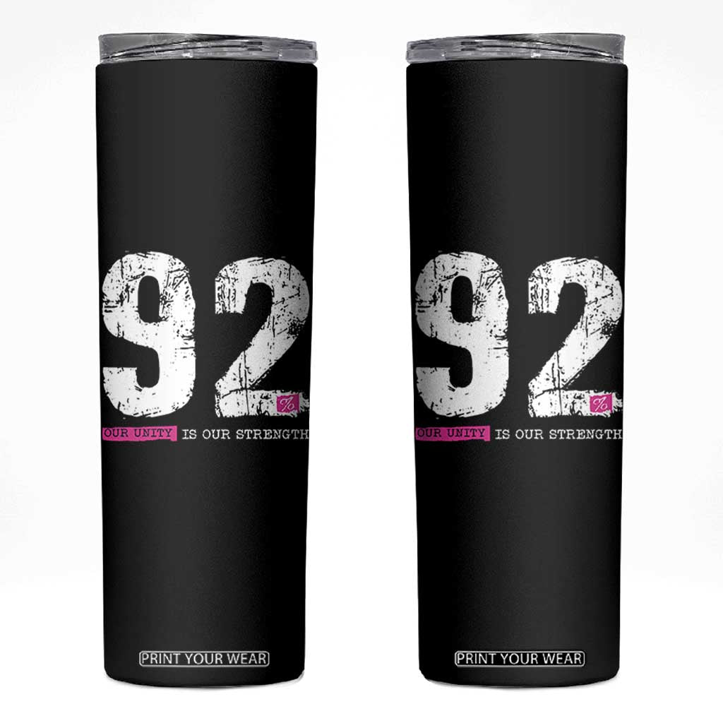 The 92% Black Women Power Skinny Tumbler Black History Month TS10 Black Print Your Wear