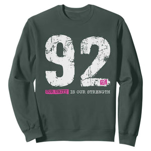 The 92% Black Women Power Sweatshirt Black History Month TS10 Dark Forest Green Print Your Wear