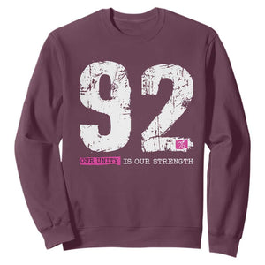 The 92% Black Women Power Sweatshirt Black History Month TS10 Maroon Print Your Wear